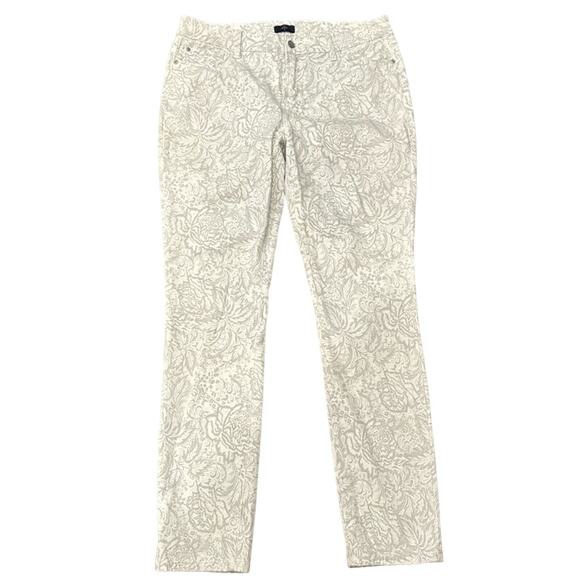 NYDJ Alina Gilded Lily Floral Print Legging Size 12 - Picture 2 of 7